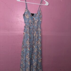 Floral Blue Maxi Dress